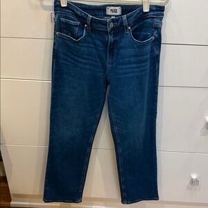 PAIGE Medium Blue Denim Jeans - Straight Cut